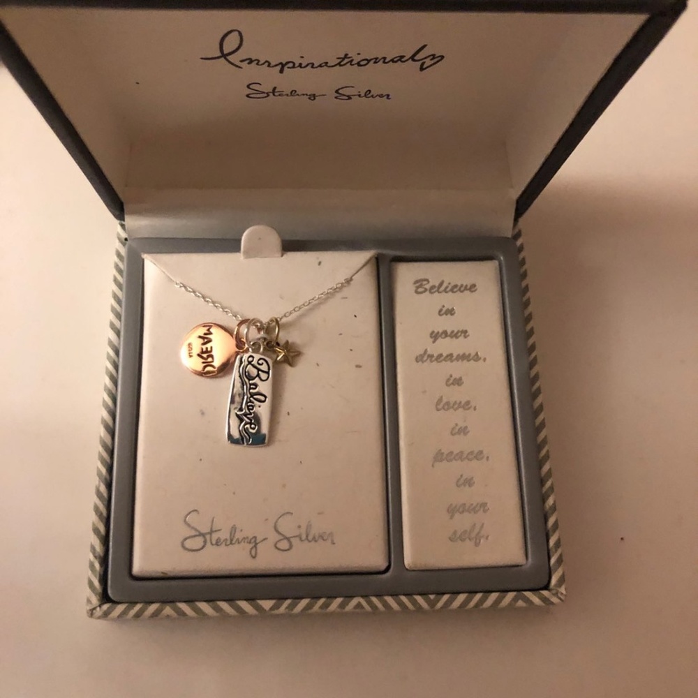 Believe and Hope Necklace in Sterling Silver